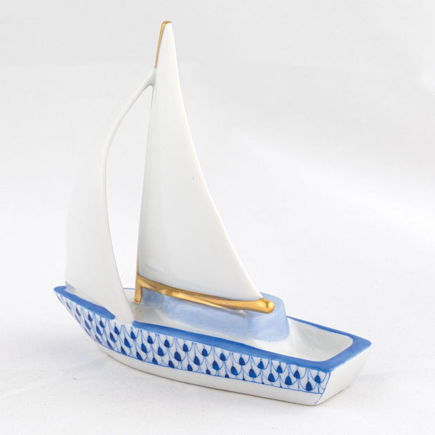 Herend Sailboat At Sea Figurine Figurines Herend 