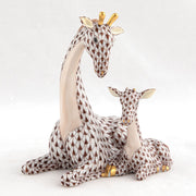 Herend Mother & Baby Giraffe Figurines Herend Chocolate 