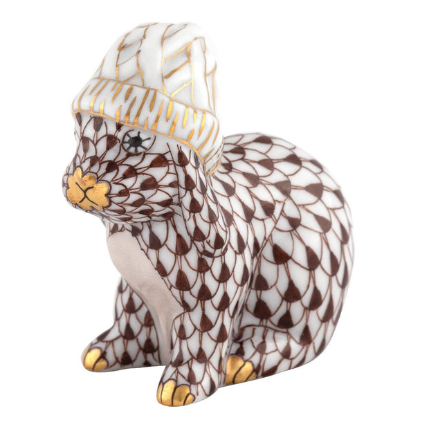 Herend Bunny With Winter Hat Figurine Figurines Herend Chocolate 