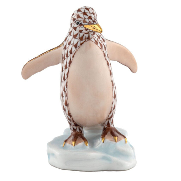 Herend Waddling Penguin Figurine Figurines Herend Chocolate 