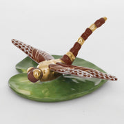 Herend Dragonfly on Lily Pad Figurine Figurines Herend Chocolate 