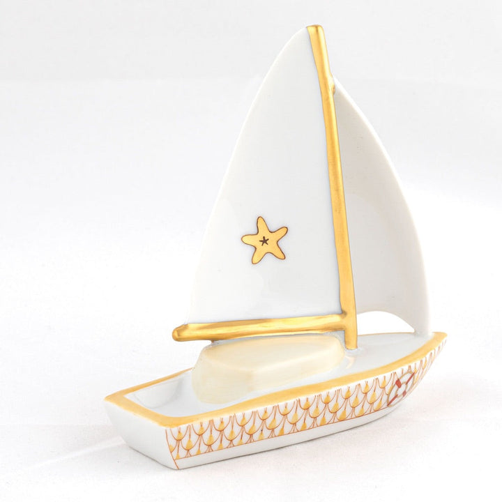 Herend Sailboat At Sea Figurine Figurines Herend 