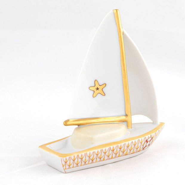 Herend Sailboat At Sea Figurine Figurines Herend 