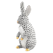 Herend Medium Standing Rabbit Figurine Figurines Herend Black 