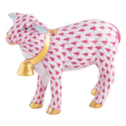 Herend Lamb With Bell Figurine Figurines Herend Raspberry (Pink) 