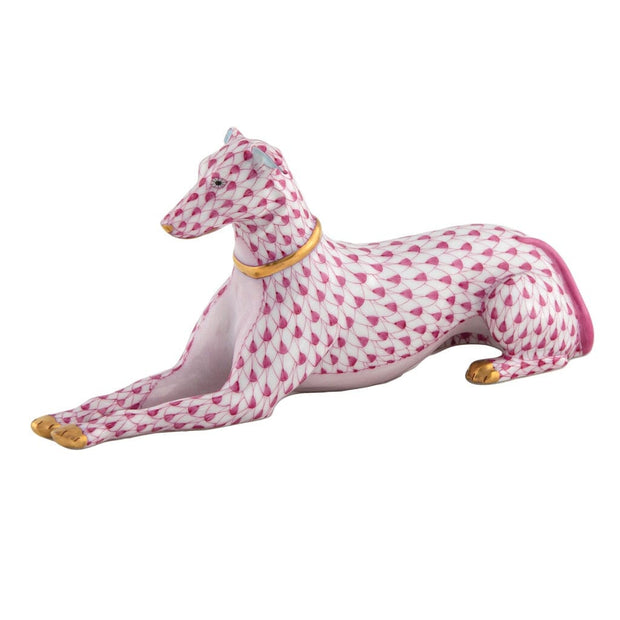 Herend Greyhound Figurine Figurines Herend Raspberry (Pink) 