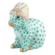 Herend Bunny With Winter Hat Figurine Figurines Herend Green 