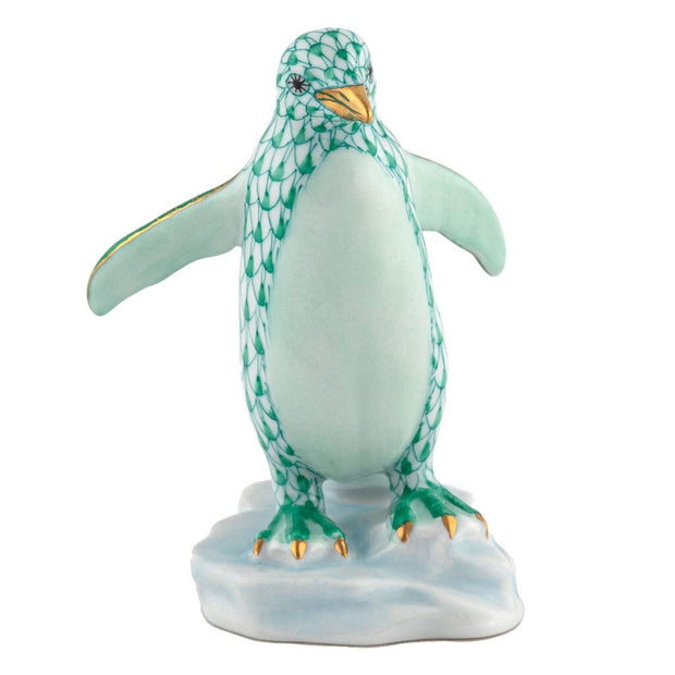 Herend Waddling Penguin Figurine Figurines Herend Green 