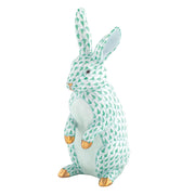 Herend Medium Standing Rabbit Figurine Figurines Herend Green 