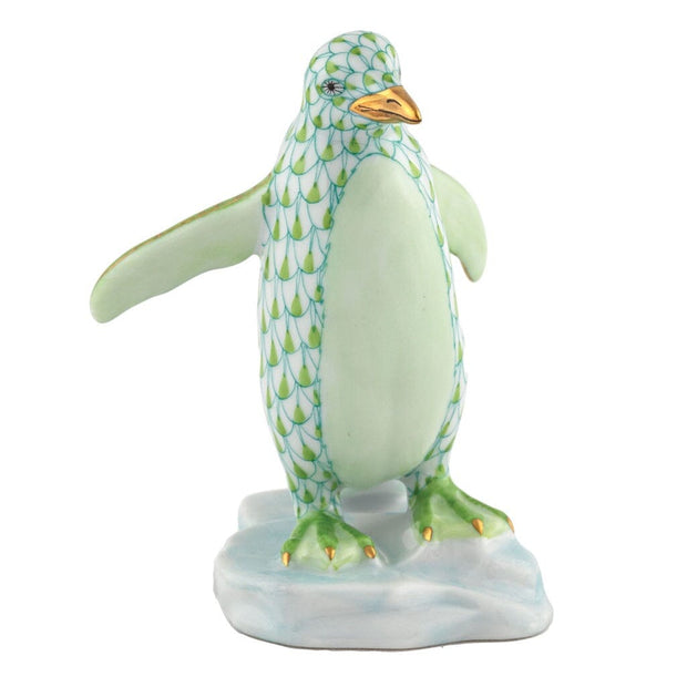 Herend Waddling Penguin Figurine Figurines Herend Lime Green 