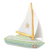 Herend Sailboat At Sea Figurine Figurines Herend Lime Green 