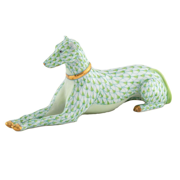 Herend Greyhound Figurine Figurines Herend Lime Green 