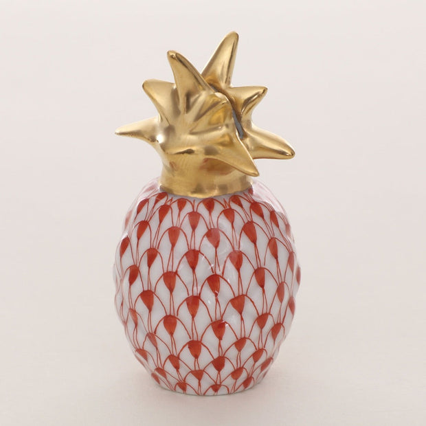 Herend Pineapple Place Card Holder Figurines Herend Rust 