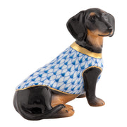 Herend Dachshund With Sweater Figurines Herend Blue 