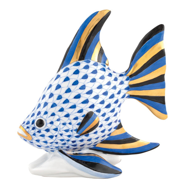 Herend Angel Fish Figurine Figurines Herend Sapphire 