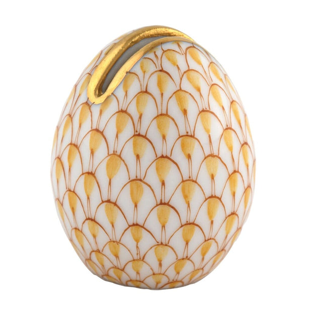 Herend Egg Place Card Holder Figurines Herend Butterscotch 