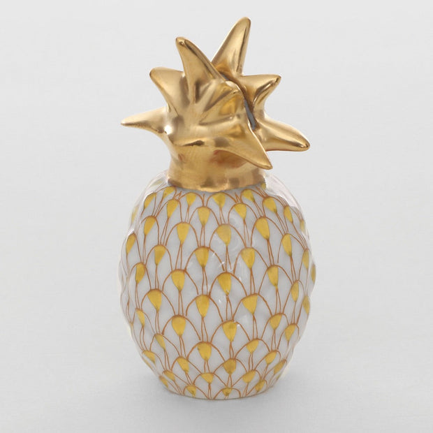 Herend Pineapple Place Card Holder Figurines Herend Butterscotch 