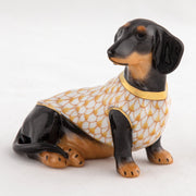 Herend Dachshund With Sweater Figurines Herend 