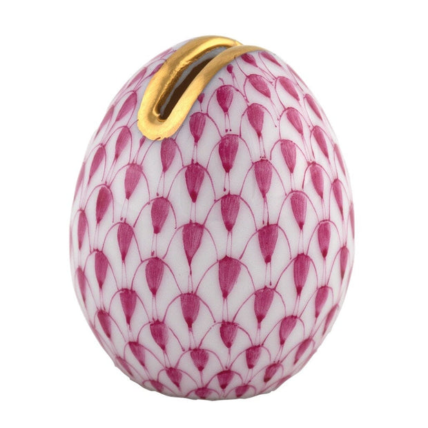 Herend Egg Place Card Holder Figurines Herend Raspberry (Pink) 