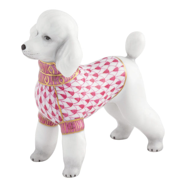 Herend Toy Poodle Figurine Figurines Herend Raspberry (Pink) 