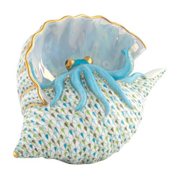 Herend Octopus in Shell - Limited Edition Figurines Herend 