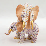 Herend Mother & Baby Elephant Figurine - Limited Edition Figurines Herend 