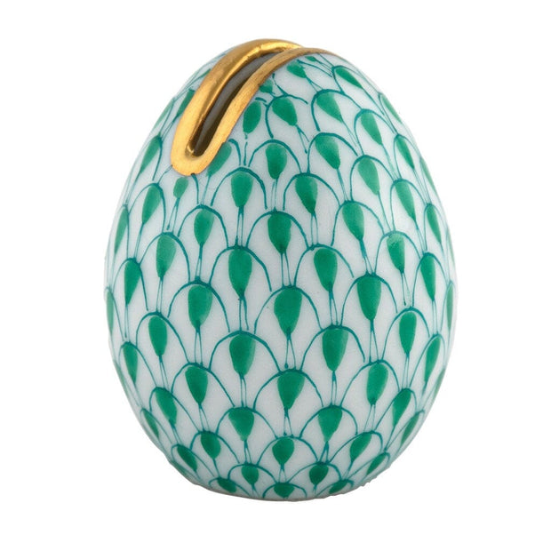 Herend Egg Place Card Holder Figurines Herend Green 
