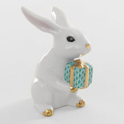 Herend Celebration Bunny Figurine Figurines Herend White-Green 