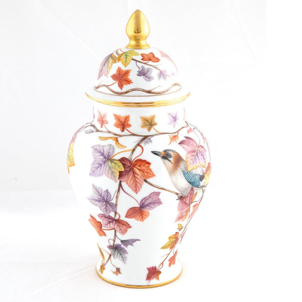 Herend Autumn Leaves Ginger Jar - Limited Edition Figurines Herend 
