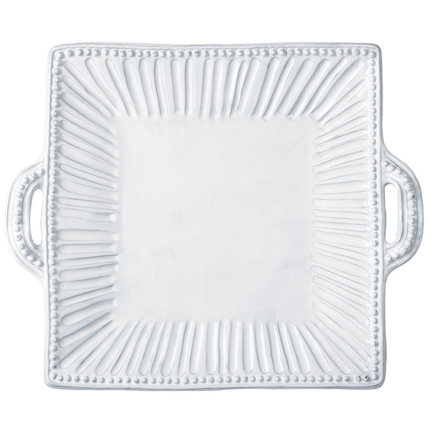 Vietri Incanto Stripe Handled Square Platter Dinnerware Vietri 