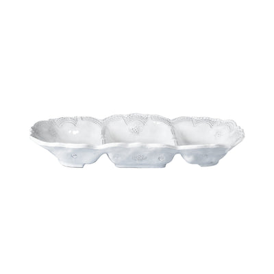 Vietri Incanto Lace Medium Three-Part Server Dinnerware Vietri 