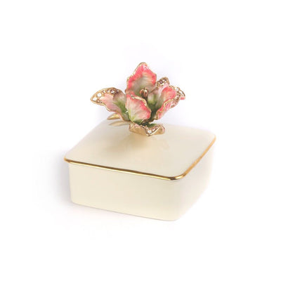 Jay Strongwater Lainey Tulip Porcelain Box Boxes Jay Strongwater 