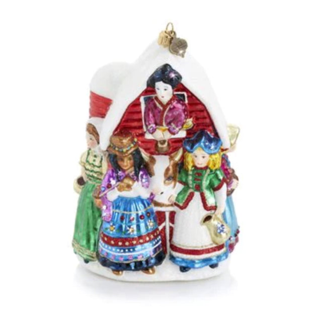 Jay Strongwater Eight Maids A-Milking Glass Ornament Christmas Ornaments Jay Strongwater 