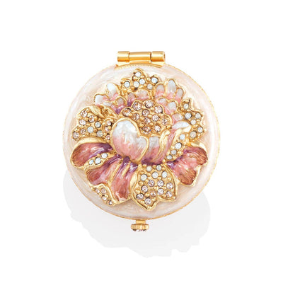 Jay Strongwater Angela Round Floral Compact Compacts Jay Strongwater 