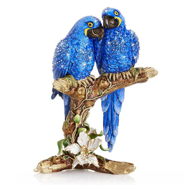 Jay Strongwater Macaws on Branch Figurine Figurines Jay Strongwater 
