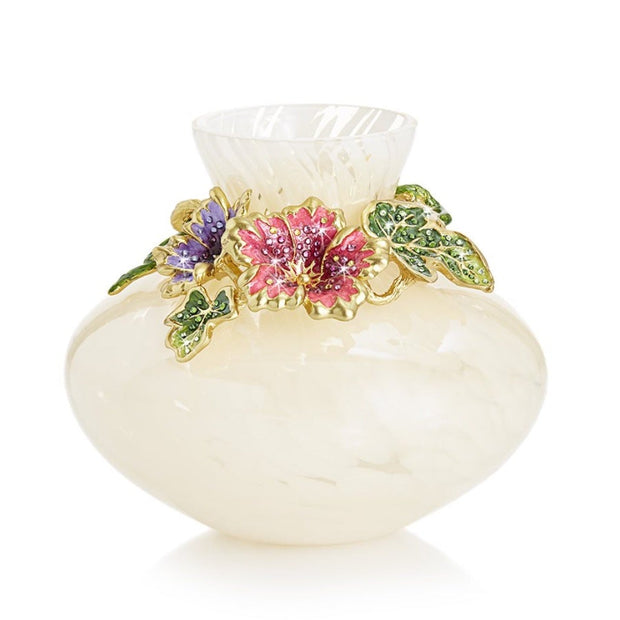 Jay Strongwater Holland Leaf & Flower Vase - Provence Vases Jay Strongwater 