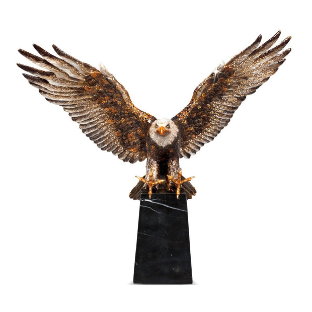 Jay Strongwater Washington Grand Eagle Figurine - Natural LE 350 Figurines Jay Strongwater 