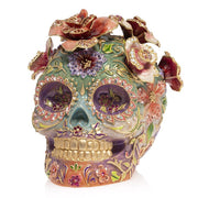 Jay Strongwater Catrina Skull with Roses Figurines Jay Strongwater 
