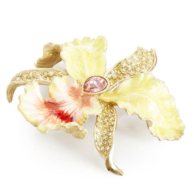 Jay Strongwater Leya Orchid Table Objet Figurines Jay Strongwater 