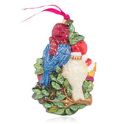 Jay Strongwater Four Calling Birds Glass Ornament Christmas Ornaments Jay Strongwater 