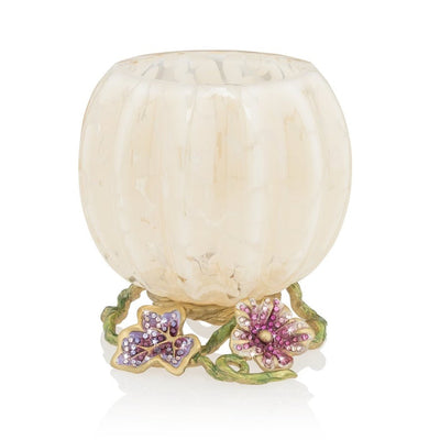 Jay Strongwater Carmella Leaf and Vine Candle Holder Candle Holders Jay Strongwater 