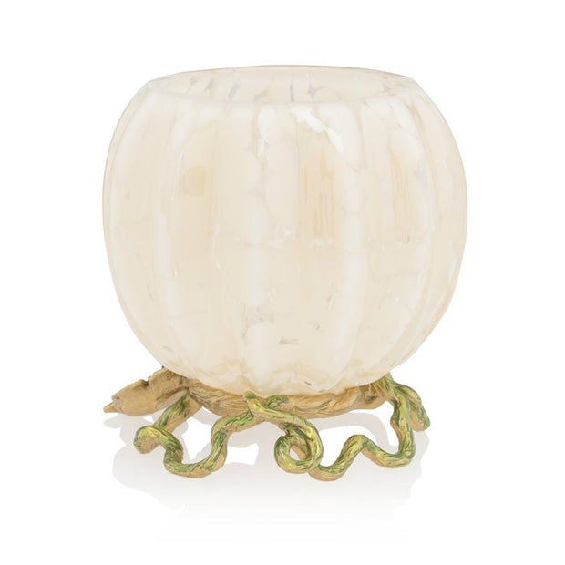 Jay Strongwater Carmella Leaf and Vine Candle Holder Candle Holders Jay Strongwater 