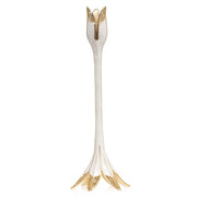 Jay Strongwater Ambrosius Tulip Tall Candle Stick Holder - White Candle Holders Jay Strongwater 