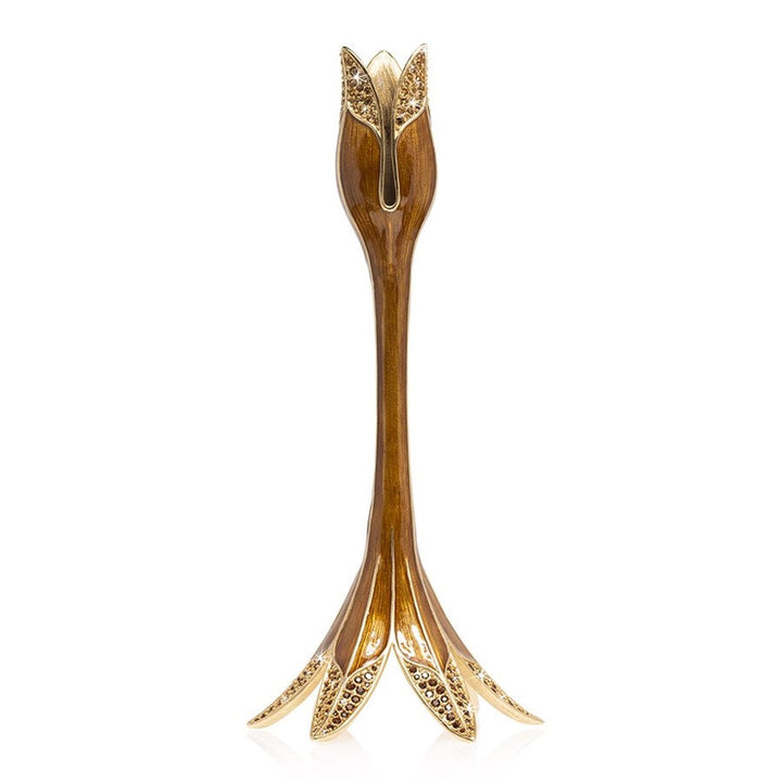 Jay Strongwater Abraham Tulip Medium Candle Stick Holder - Topaz Candle Holders Jay Strongwater 