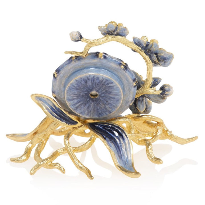 Jay Strongwater Tara Orchid Clock Delft Garden Clocks Jay Strongwater 