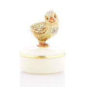 Jay Strongwater Sawyer Chick Round Porcelain Box Boxes Jay Strongwater 
