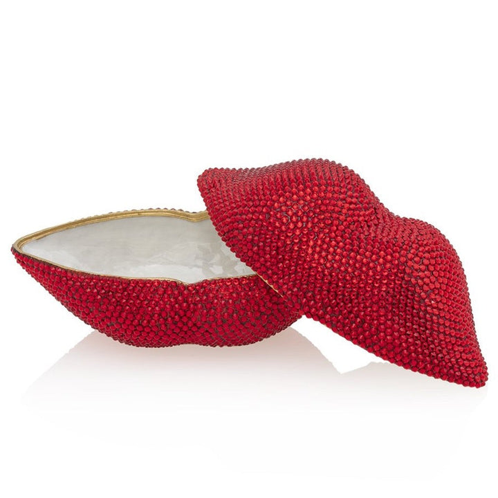 Jay Strongwater Amy Pave Lips Box Boxes Jay Strongwater 