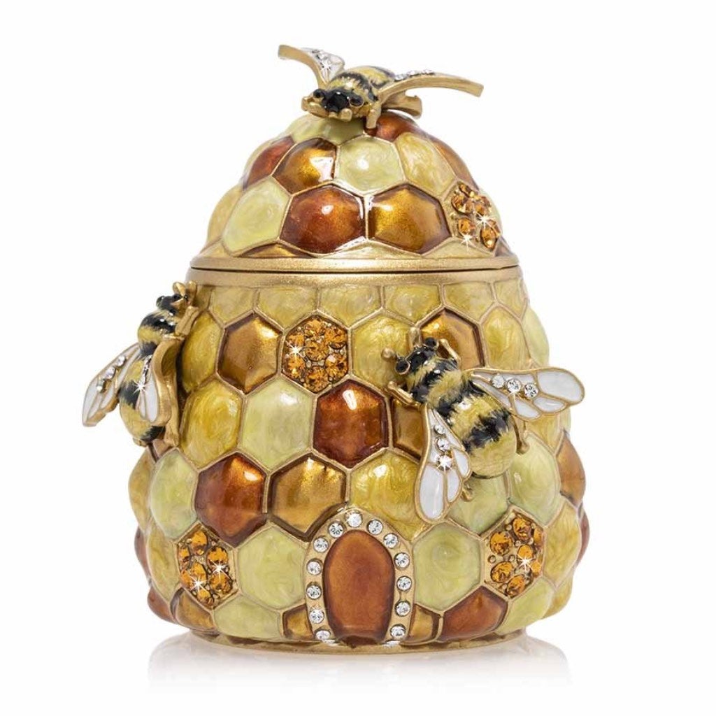 Jay Strongwater Honey Beehive Box Boxes Jay Strongwater 