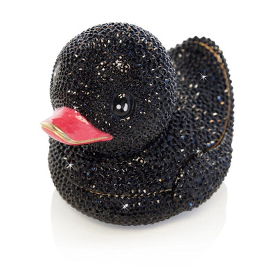 Jay Strongwater Ernie Rubber Ducky Box - Black & Pink Boxes Jay Strongwater 