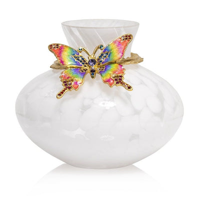 Jay Strongwater Lorelei Butterfly Vase Vases Jay Strongwater 
